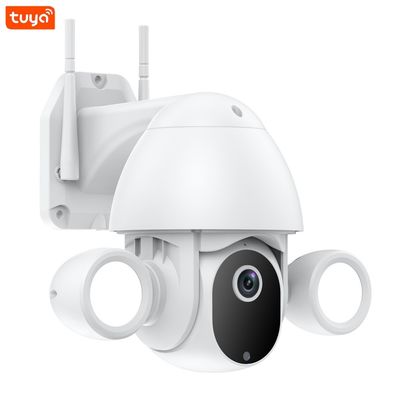Home Security 3MP Tuya Wifi Camera PTZ Waterproof Floodlight Lighting