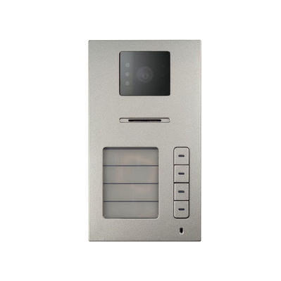 ID Card Reader Smart Intercom Doorbell Phone System 2MP HD For 4 Apartments