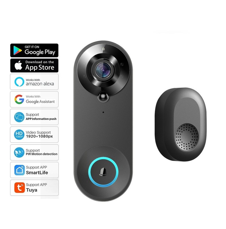 Home smartlife Smart Wifi Doorbell 1080P Tuya Wireless Video Door Phone