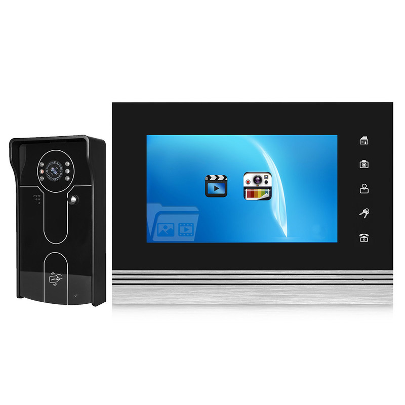 HD 4 Wire Video Intercom System Unlocking Monitoring Ring Doorbell For Villa