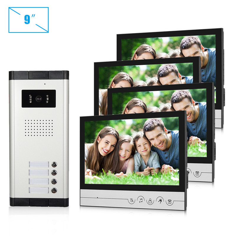 4 Wire Intercom Video Door Lock System Entry DC 15V 1000TVL Camera