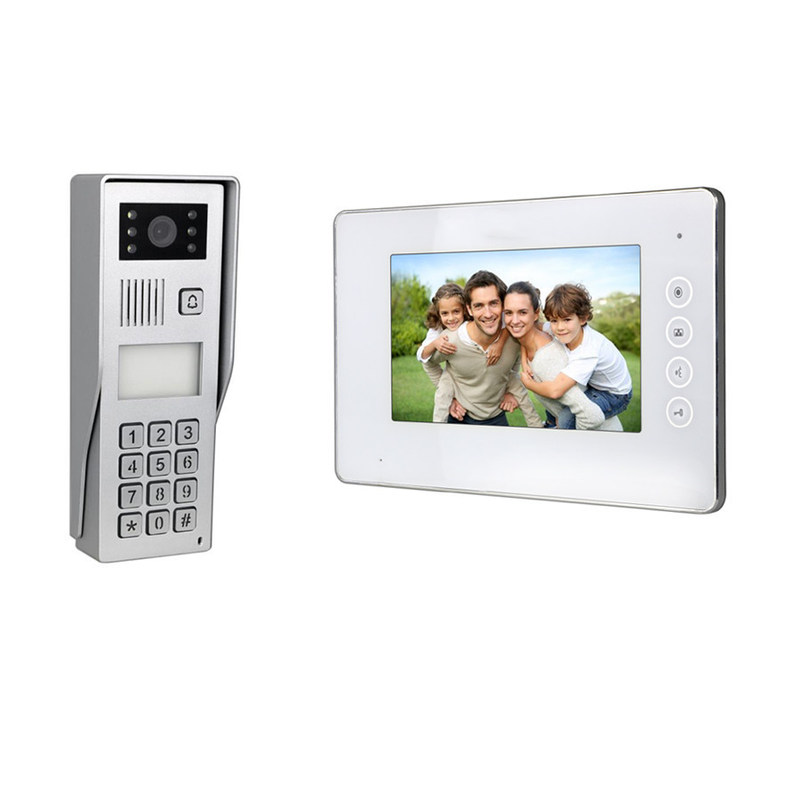 Home 2 Wire Video Doorbell Intercom PIR Motion Detection Fingerprint Access Control